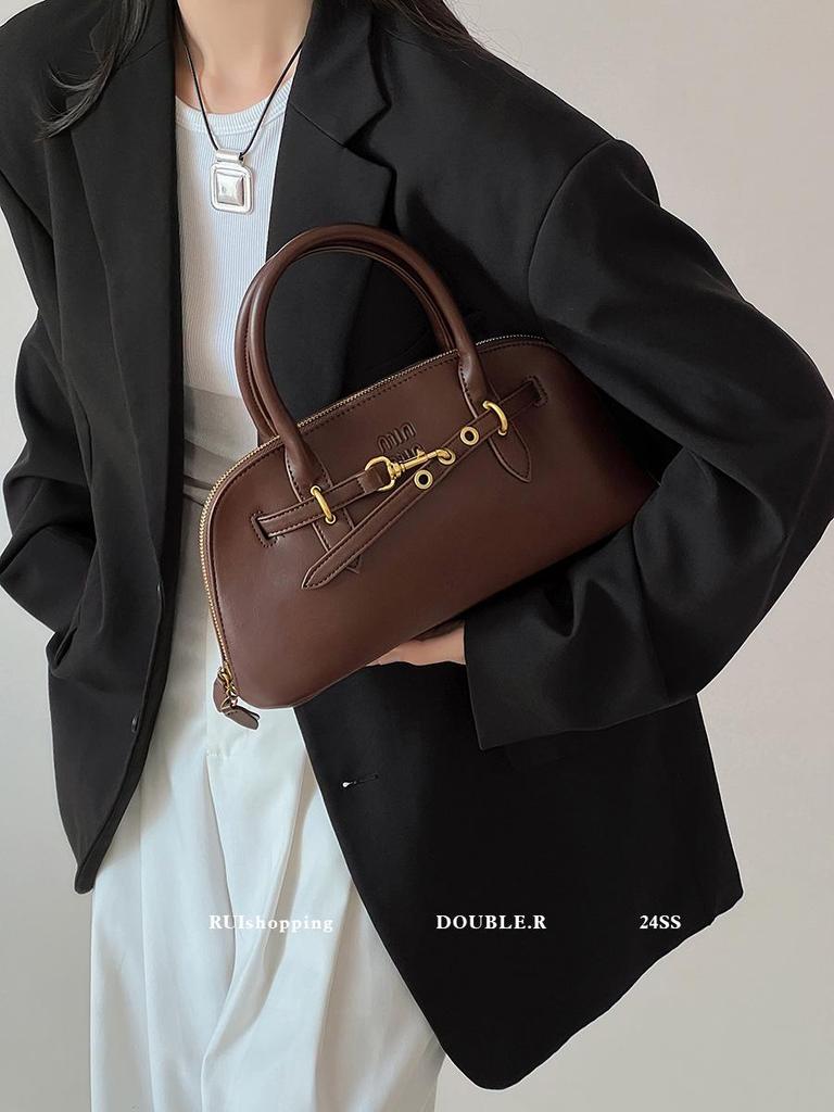 Miu Aventure Retro Leather Briefcase and Handbag