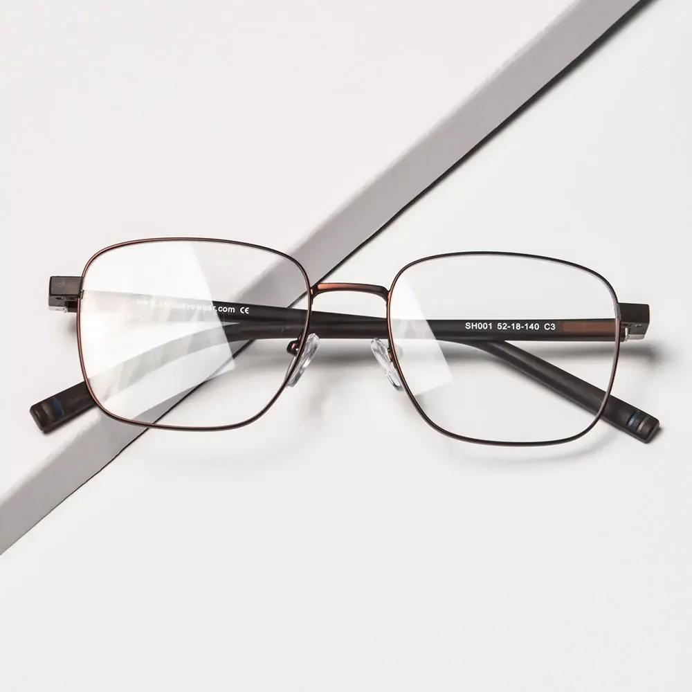 SHINU Blue Light Blocking Progressive Reading Glasses Men Multifocal Lens Small Size 134mm