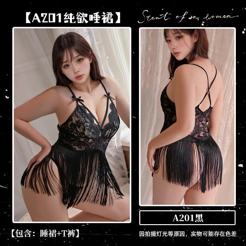 Sleeping lingerie sexy pure desire perspective hot mesh one-piece hair wholesale