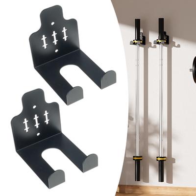 2pcs Steel Barbell Storage Rack Vertical Space Optimization Solution Gym Wall Mount Easy To Use for Fitness Equipment