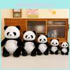 Entzückendes Panda Plüschtier Kuscheltier Stofftier Kissen Weicher Kurzer Plüsch PP-Baumwolle