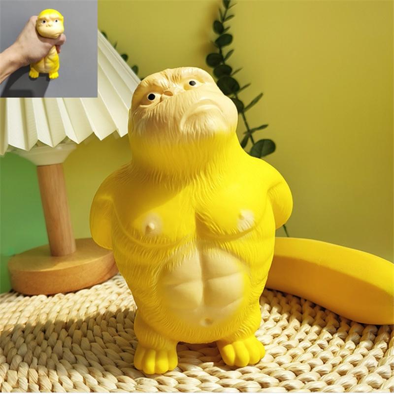 Stress Yellow Gorilla Relief Toy Rebound Toy Home Desktop Decoration Gift Kids