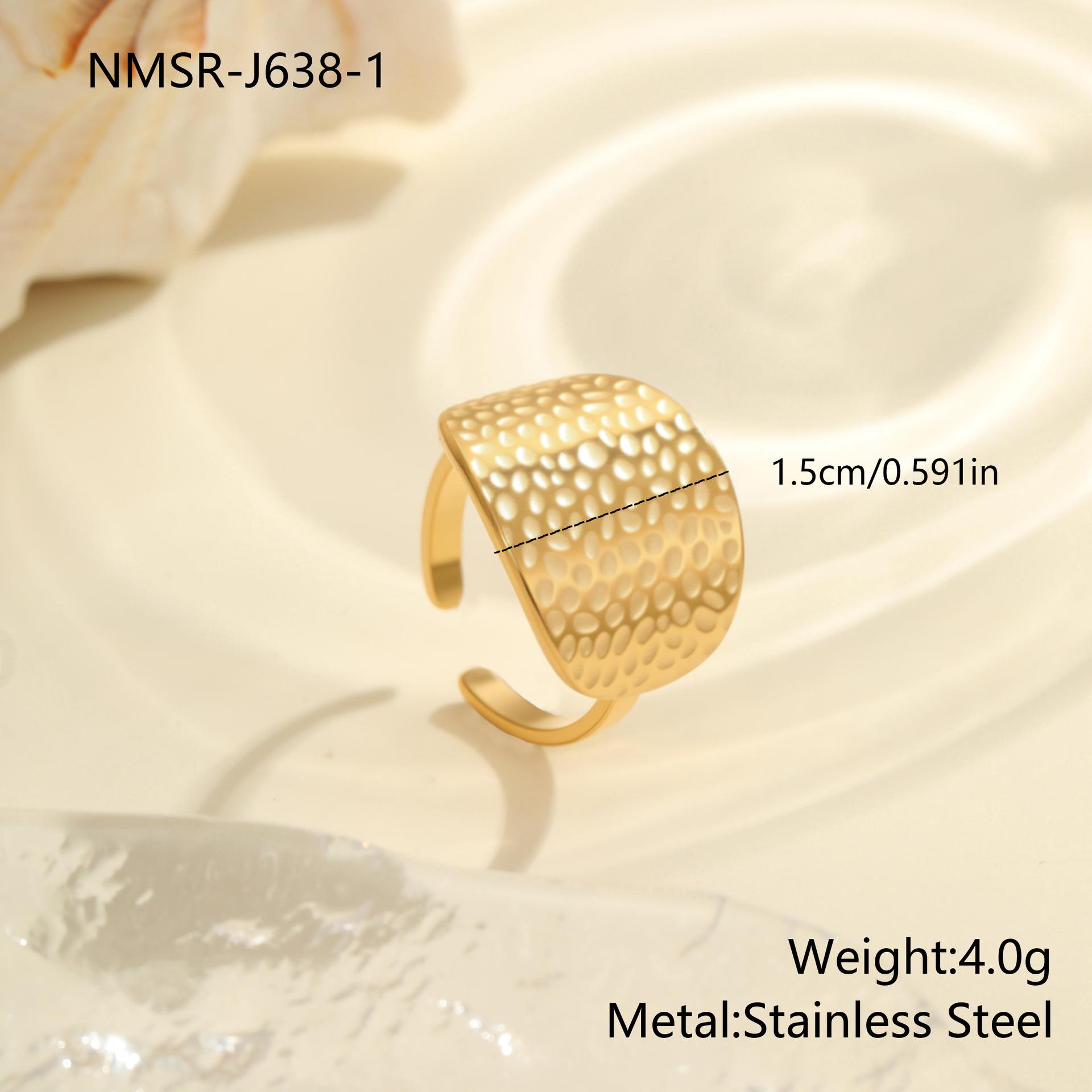 GEMCHIC Women s Geometric Hammered Stainless Steel Ring Set - Open Adjustable Fashion Statement Rings