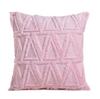Solid Color Geometric Embroidered Plush Sofa Pillowcase