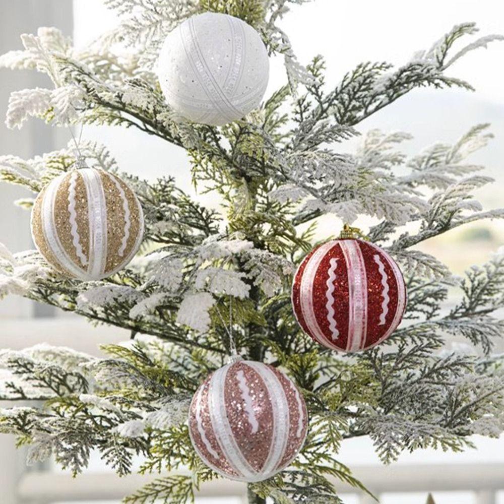 8cm Christmas Decorative Ball Delicate Hanging Ornament Crafts Christmas Tree Pendant  Window
