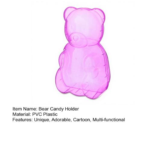 Gummy Bear Container Clear Plastic Bear Shaped Candy Holder Reusable Gift Box for Valentine's Day Party Festive Favors