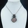Rosenquarz Schmuck, 999 Kupferdraht umwickelter Anhänger, handgefertigter Edelsteinschmuck, Geschenke für Ehefrau, brandneuer Anhänger