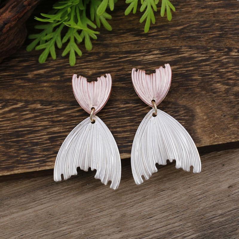 New Enamel Geometric Flower Stud Earrings Women's Fashion Simple Irregular Flower Summer Versatile Earrings