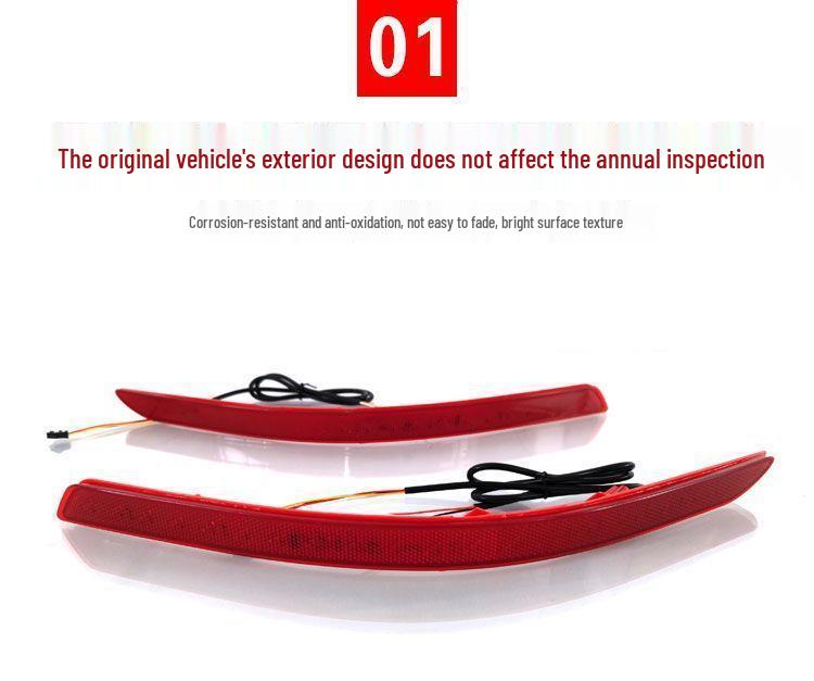 LED Rear Bumper Reflector Light with Flowing Turn Signal for 11-15 Kia K5