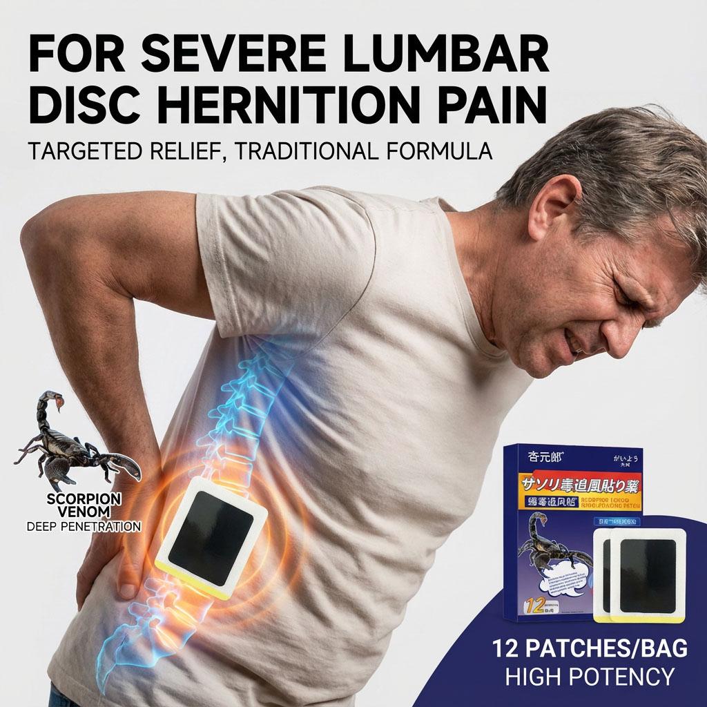 

12Pcs Herbal Waist Pain Patch Self-Heating Sticker for Lumbar Vertebra Relief Back Muscle Relaxation & Joint Care Pad