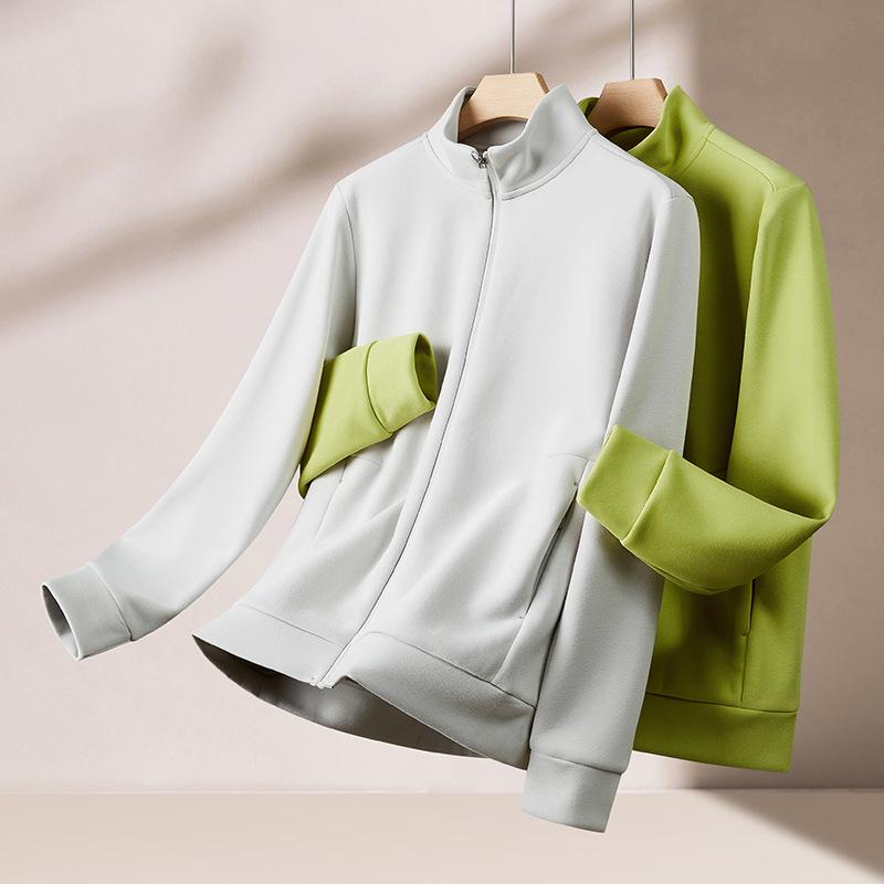 Unisex Comfortable Solid Color Zipper Hoodie with Stand-up Collar - Autumn/Winter Edition