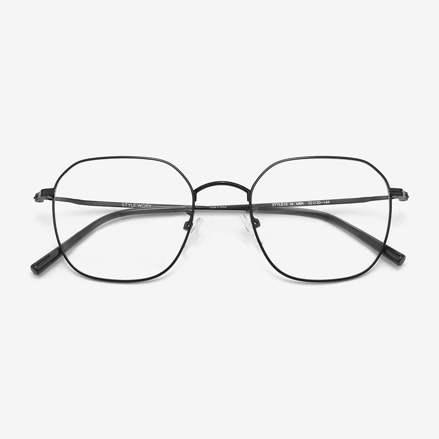 Seutailwokeu Matte Black Metal Style15 M Mbk 52Mm Stylework Eyeglass Frames