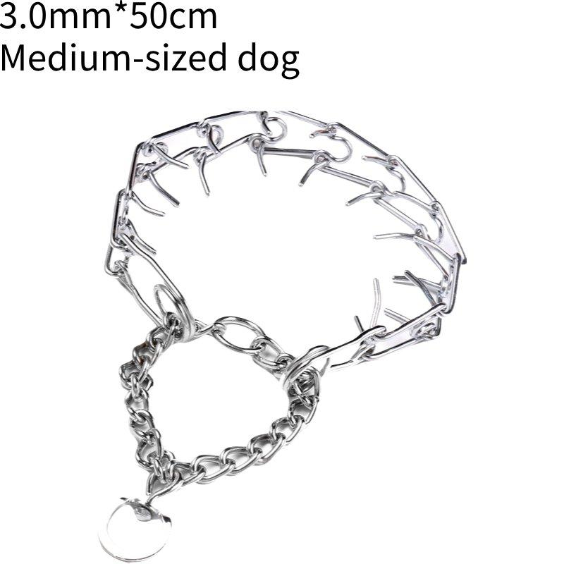

Ошейник-цепь с шипами для собак, инструменты для дрессировки питомцев, подходит для многих типов собак 50cm Perimeter