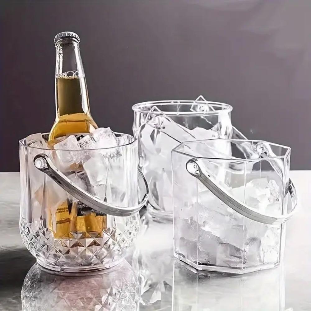 Acrylic Wine Chilling Bucket Transparent Beverage Chilling Tub Champagne Ice Bucket Summer