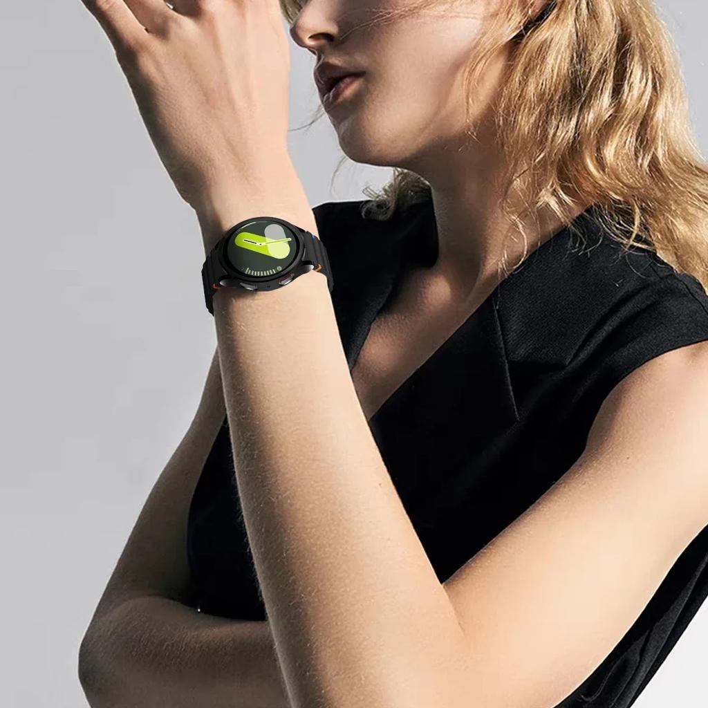 tpu Case+Strap Sports Strap for Samsung Galaxy 7 6 4 5 40mm 44MM Original Silicone Bracelet Soft TPU Case Glass Protective Cover