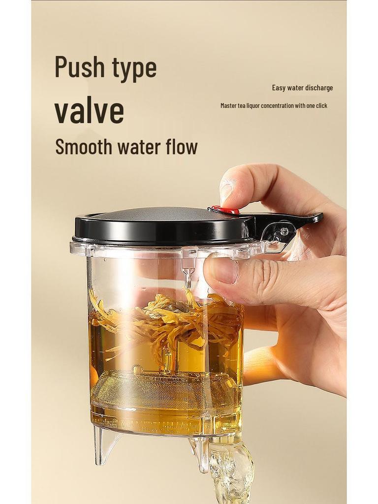 Elegant Glass Teapot Set with Detachable, Washable, Heat-Resistant Filter, and Gift Cup - Customizable Logo Option