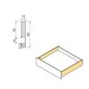 Emuca tiroir extérieur vertex avec réglages 3d hauteur 83mm, 40kg, profondeur 450mm, acier, peint en blanc