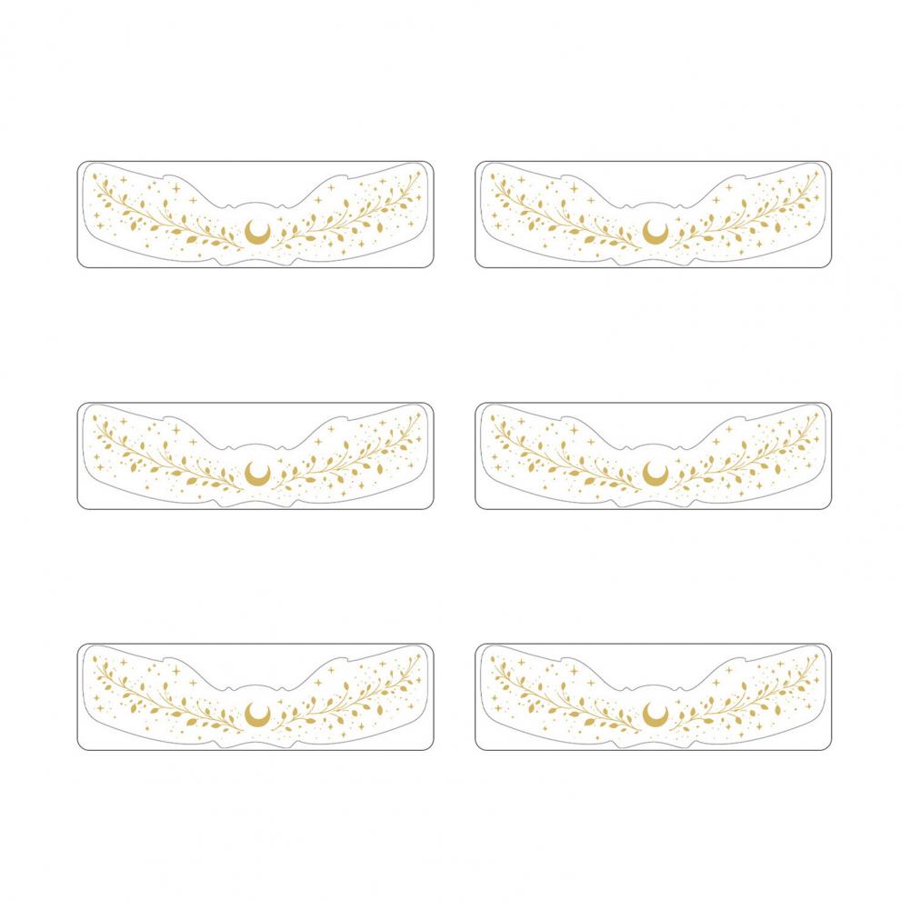 6Pcs Gold Glitter Freckles Face Tattoo Stickers Waterproof Artificial Freckle Patches Shimmering Makeup Speckles Freckle Tattoos