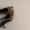 New Fashion Belt Buckle Strap Pointed Toe Women Pumps One Kick Bare Heels Baot Shoes Leopard Print Sexy Dress Sandalias De Mujer