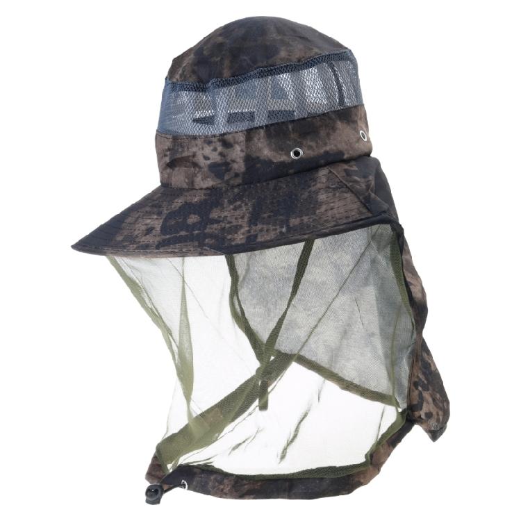 Full Coverage Insect Shielding Sun Hat UPF50+ Adjustable Head Net For Fishing Gardening Summer Outdoor Activities коричневый