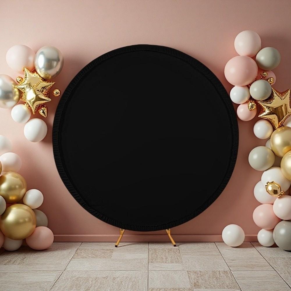 New Pure Color Round Backdrop Cover Elastic 4FT Circle Arch Stand Cover Polyester Stretchy Backdrops Wedding