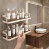 Single Tier Cosmetic Storage Rack No Drill Kitchen Wall Storage Rack Makeup Organizer Bathroom