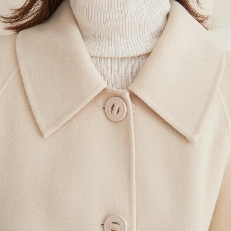 Women's 100% Merino Wool Double-Sided Lapel Coat