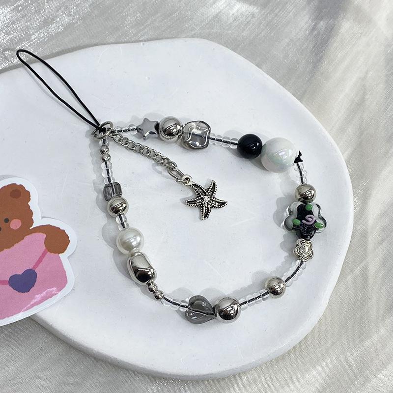 Bear Puppy Beading Mobile Phone Lanyard Wristband Chain Anti-Lost Phone Strap Beads Bag Charm Keychain For Xiaomi For Iphone