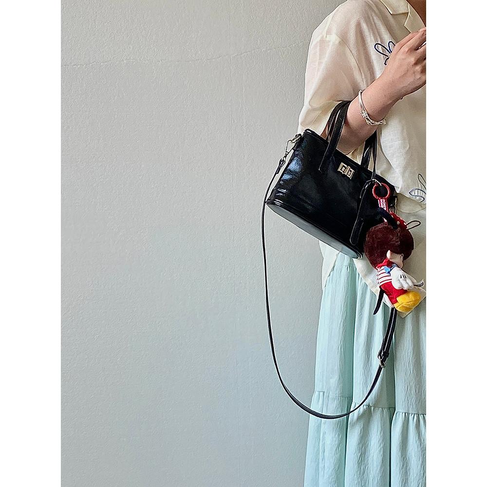 IELGY Ladies Messenger Bag Fashion Black Bucket Bag
