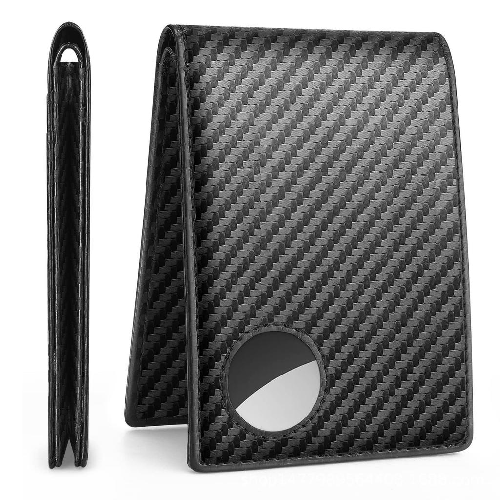 Men's RFID Anti-Theft Multi-Slot Wallet & AirTag Card Locator