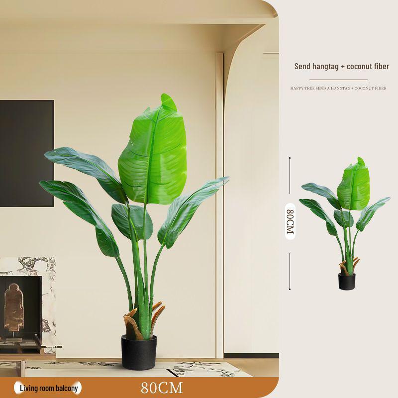 Large Faux Bird of Paradise Tree - Indoor Living Room Floor-Standing Luxury Green Plant Decor