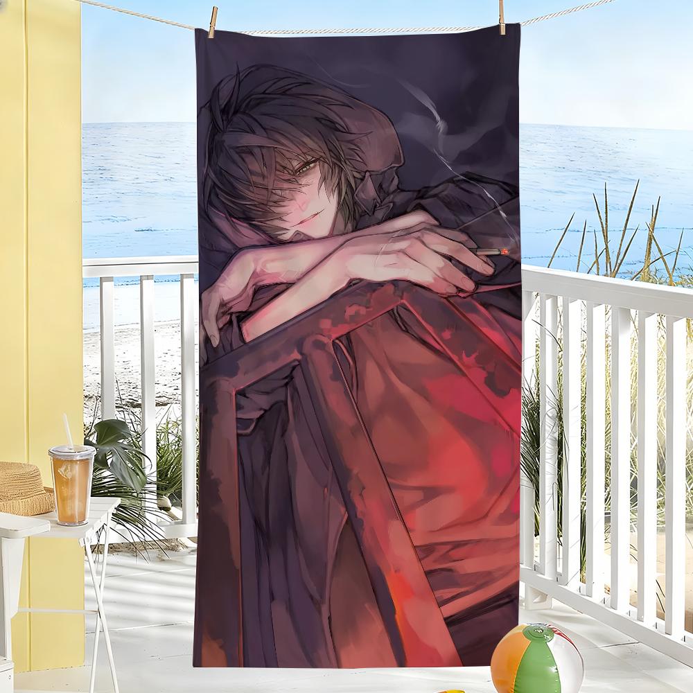 Game Slow D-Damage Anime Towel Soft Pool Gift For Travel Gym Shower Camping Quick Dry Sports Large Beach Towels