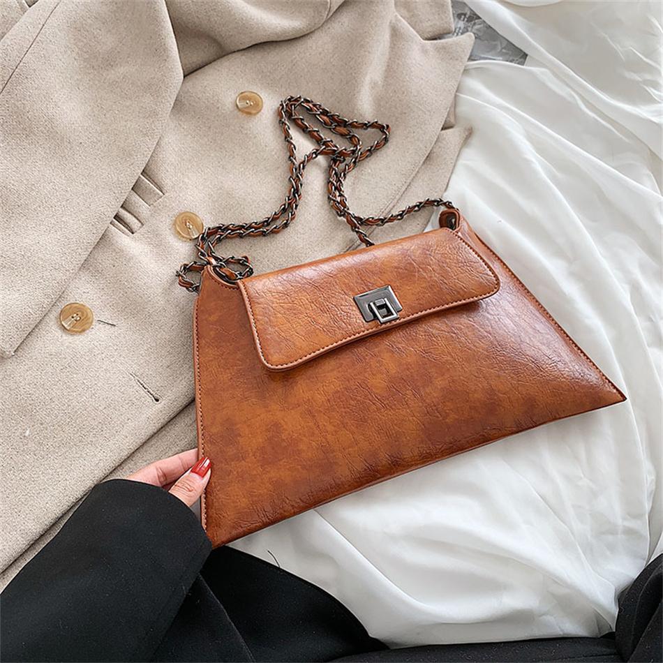Leather PU women's messenger bag shoulder crossbody bags armpit bags for women new oil fashion vintage