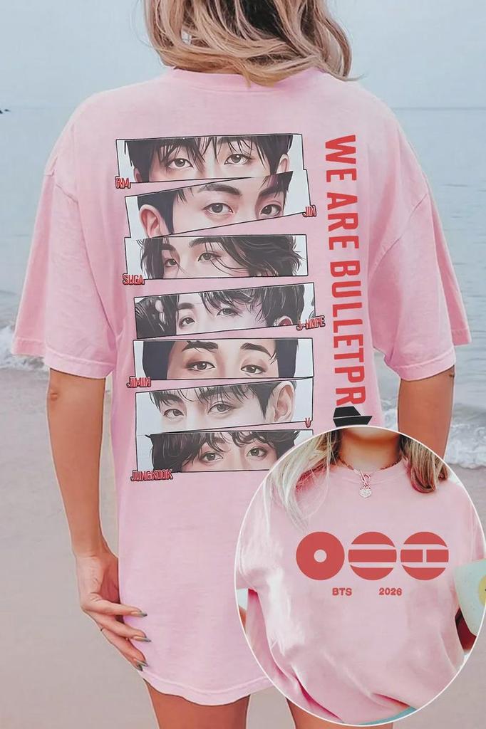 BTS We Are Bulletproof Tour 2026 Shirt Hohe Qualität Mode RM Jin Suga Jhope Jimin Jungkook