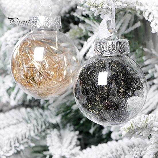 30Pcs Plastic Christmas Balls Hanging Ornament 6cm Colored Electroplated Ball Holiday Party Scene Layout DIY Decorative Accessories Christmas