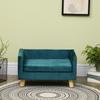 Dog Sofa Dog Bed Dog Couch made of Velvet with Backrest, Wooden Legs, Cushion, up to 8 kg 64 x 45 x 36 cm Blue