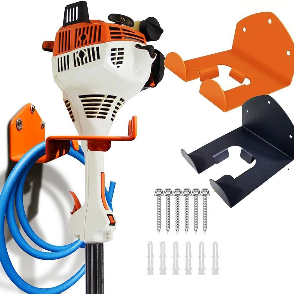 Wall Mounted Weeder Eater Hanger Support Iron Lawn Mower Rack  for Garage Organizer