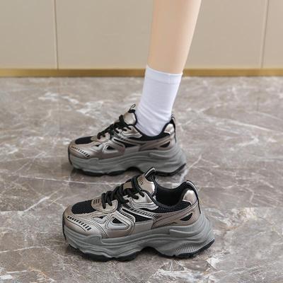 Mesh Breathable Sneakers Women's Running Shoes Women's Shoes Muffin Bottom Dad Shoes Women's Models