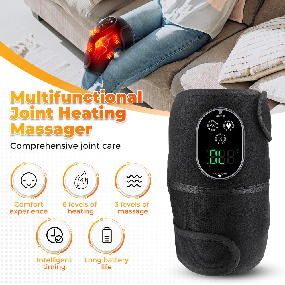 Electric Heating Massage Knee Pad Wireless Knee Massager Hot Compression Heated Leg Joint Muscle Relaxing Knee Pad