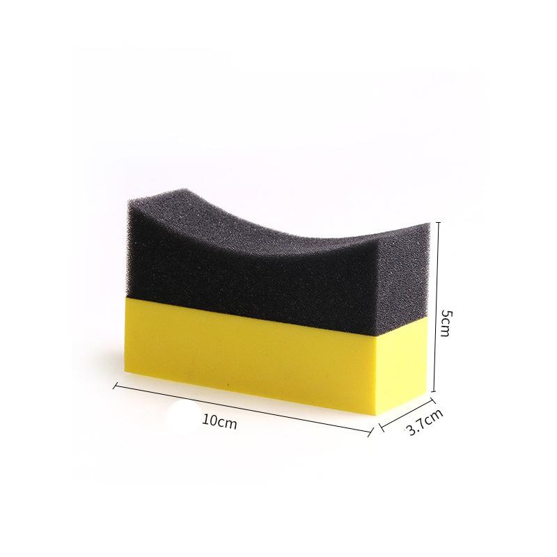 

Reusable Tire Wax Applicator Sponge with Lid Curved Car Cleaning Pad for Tire Dressing Detailing Kit Car Waxing Tools