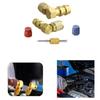 Valve Adapter Kit R12 To R134A Conversion High/Low Pressure AC Adapter Kit Quick Coupler Valve 90° Quick Coupling Valve Fittings