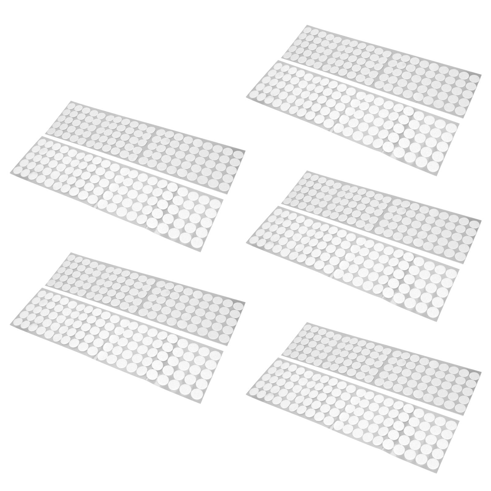 

500 пар белых лент с липучками и точками диаметром 2 см, многоразовые, самоклеящиеся, для шитья своими руками