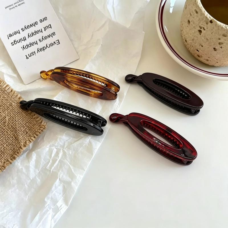 Leopard Print High-Grade Banana Clip for Women - Vertical Hair Accessory