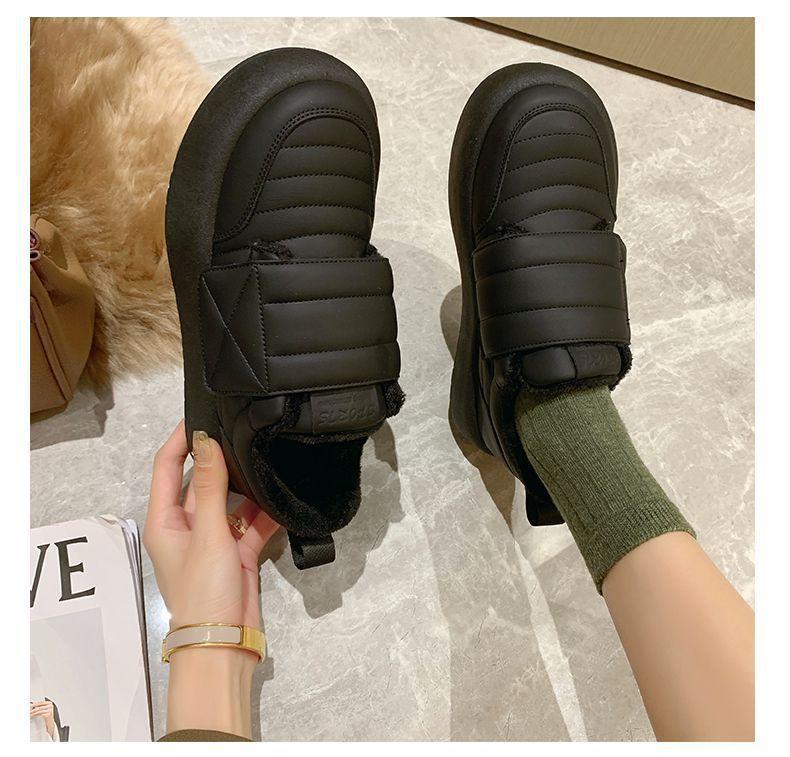 Maillard High Value Fufu Velvet Bread Shoes Women's Cotton Shoes New Velcro Thick Sole Increase