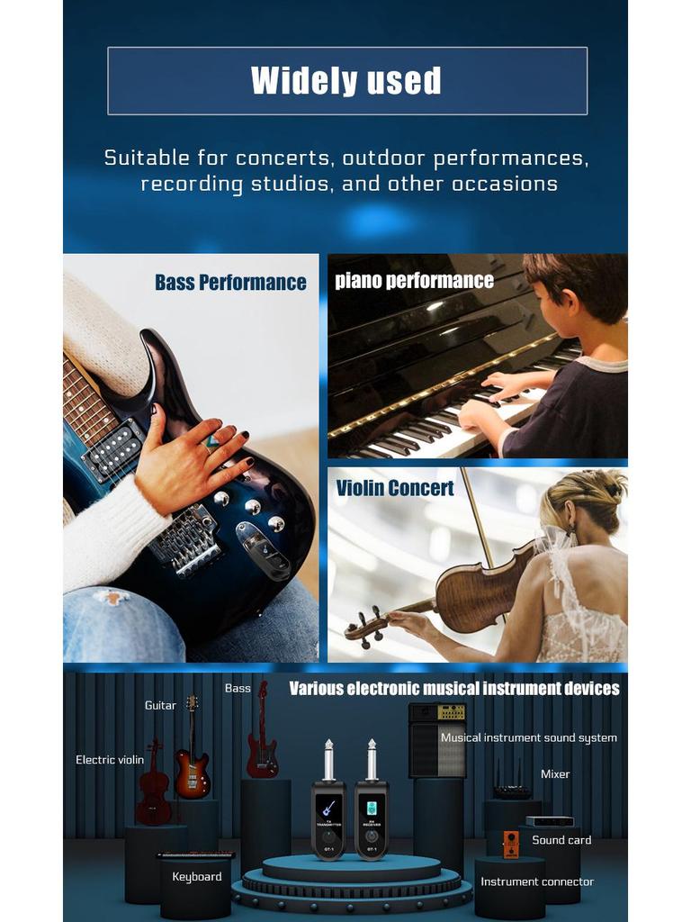 Wireless Converter for Handheld Electric Instruments: Guitar, Mic & More