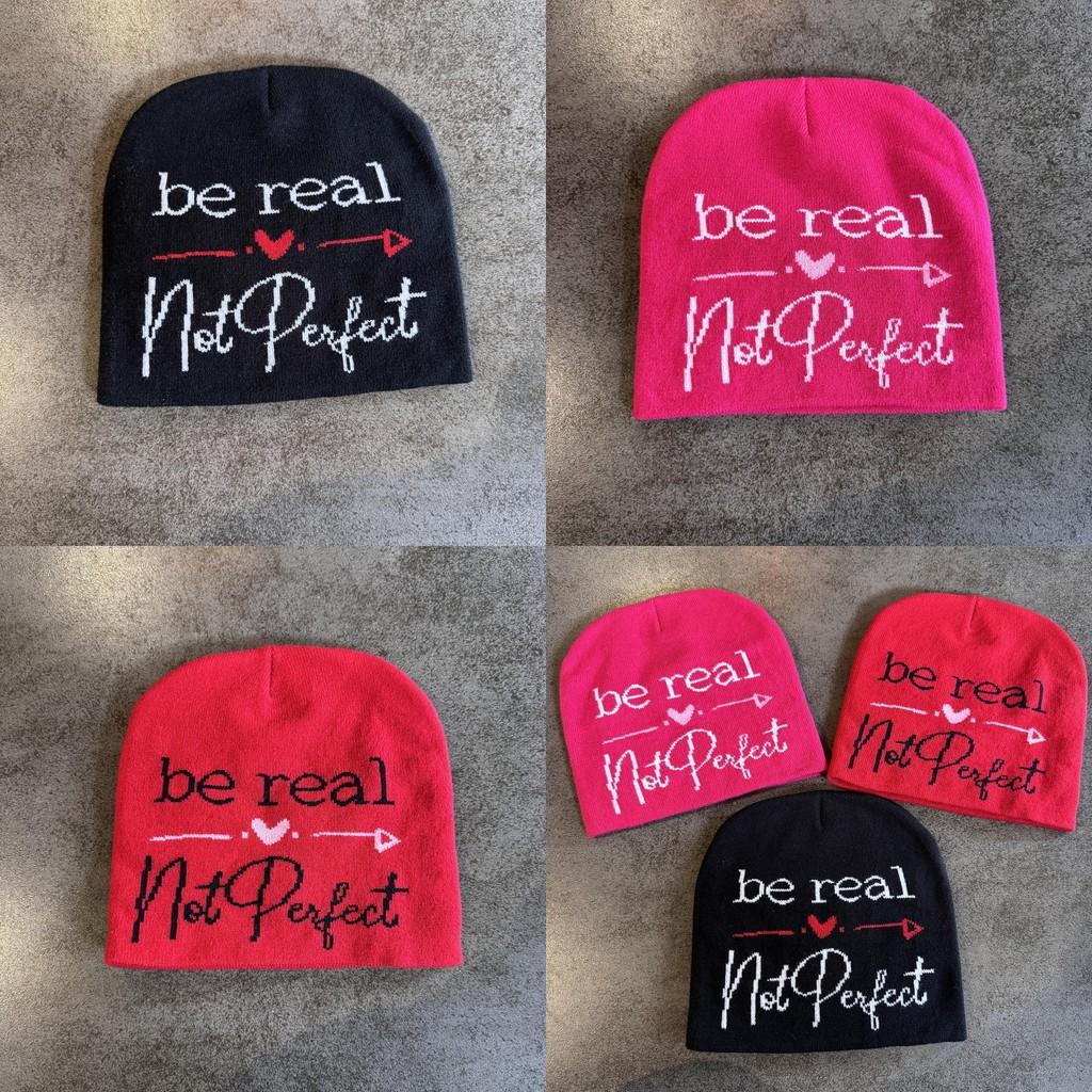 High Top Knit Hat For Men Women With Letter Design Warm Acrylic Breathable For Winter Season