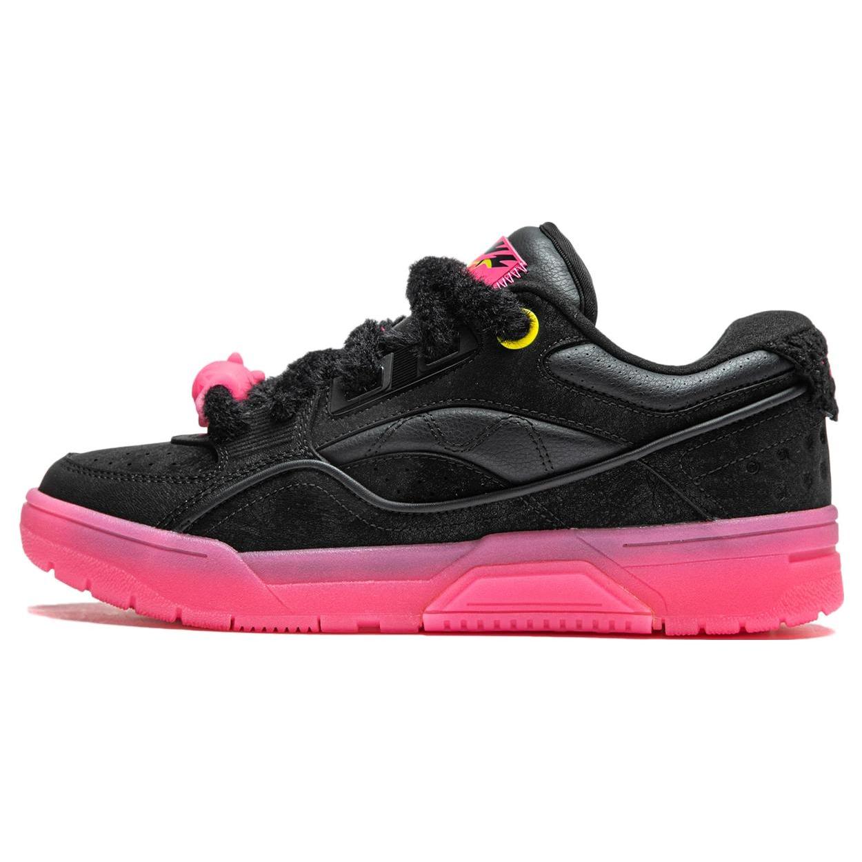 

Li Ning RSR101 XXL FAT CAT Cushioning, Wear Resistant Low top Basketball Shoes Unisex Black Pink ABCT041-12 37.5