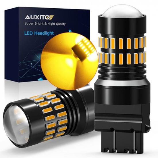 AUXITO DRL 3157 LED Amber 3357 3457nA Turn Signal Parking Light Bulbs High Power