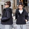Trendy Women Short Padded Jacket Thickened Cotton Hooded Loose Coat Winter Fashion Outfit