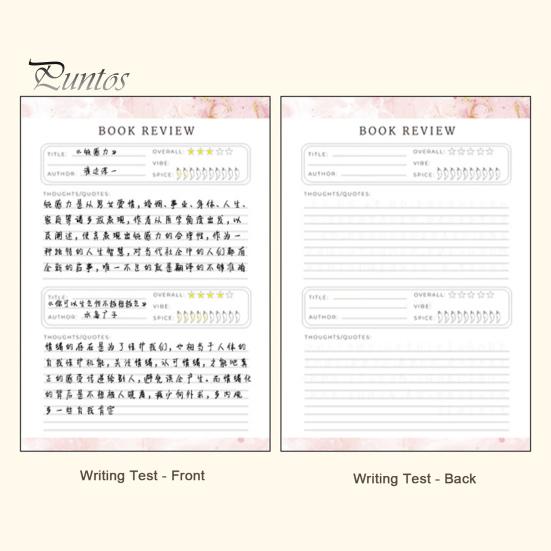 Reading Journal for Book Reviews A5 Size Track Reading Progress Writing Prompts Comprehensive Reading Notes Journal